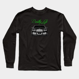 Bentley Life Continental V8S Luxury Car Front & Rear Long Sleeve T-Shirt